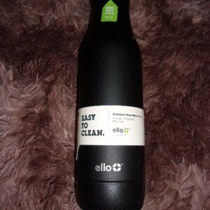 Ello Riley 18oz black slim VACUUM Insulated STAINLESS Steel Water BOTTLE New